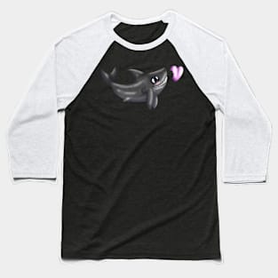 Shark Bites! (Black) Baseball T-Shirt